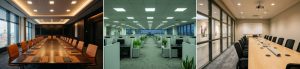 Офисные помещения компании: переговорные и open space