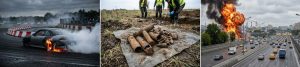 Взрывотехническая экспертиза: горящий автомобиль, снаряды, взрыв