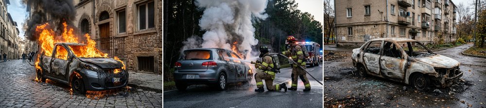 Экспертиза автомобиля после пожара